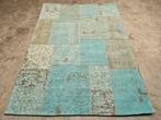 Vintage oosters patchwork vloerkleed turquoise 169x237cm, Huis en Inrichting, Stoffering | Tapijten en Kleden, 200 cm of meer