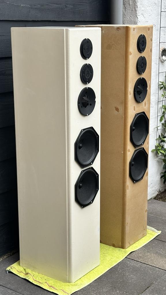 Zelfbouw 3-weg luidsprekers Philips drivers, Audio, Tv en Foto, Luidsprekers, Gebruikt, Front, Rear of Stereo speakers, Minder dan 60 watt