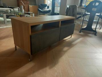 Ikea Besta TV Kast - Lichteiken/Zwart