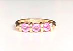 Gouden vintage ring saffier roze maat 17, Sieraden, Tassen en Uiterlijk, Ringen, Goud, Met edelsteen, Gebruikt, Ophalen of Verzenden