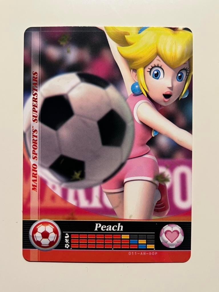 Nintendo Mario Sports Superstars - card 11 Peach / Soccer, Spelcomputers en Games, Games | Nintendo 2DS en 3DS, 1 speler, Ophalen of Verzenden