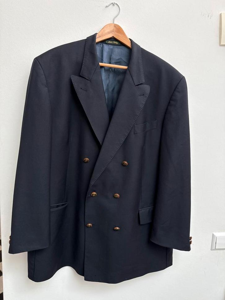 Jaguar blazer – navy blauw – maat 56 (XXL) – auto merk logo, Kleding | Heren, Kostuums en Colberts, Zo goed als nieuw, Maat 56/58 (XL)