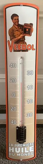 Emaille thermometer VEEDOL 65x13 cm, Ophalen of Verzenden