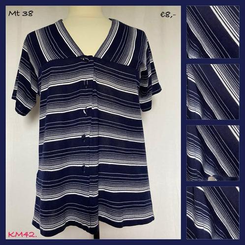 KM42. Vintage vestje mt 38, Kleding | Dames, Truien en Vesten, Gedragen, Maat 38/40 (M), Blauw, Ophalen of Verzenden