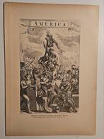 Gravure "America", Antiek en Kunst, Kunst | Etsen en Gravures, Ophalen of Verzenden