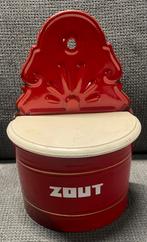 Vintage Emaille Zoutpot met Deksel, Antiek en Kunst, Antiek | Keukenbenodigdheden, Ophalen of Verzenden