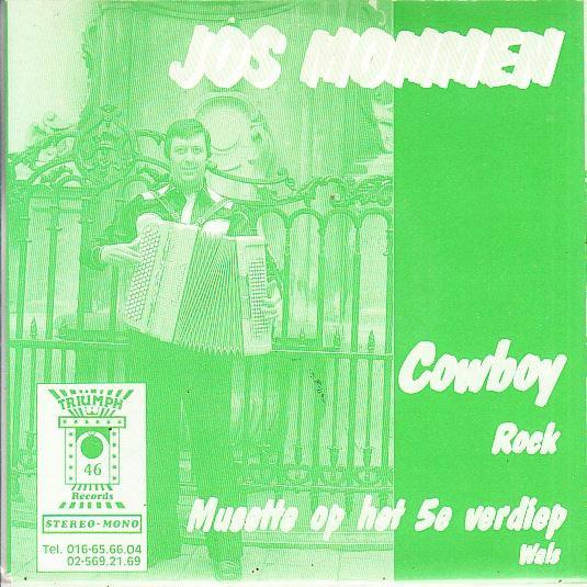 jos mommen - cowboy rock ( piraat), Cd's en Dvd's, Vinyl Singles, Gebruikt, Single, Pop, 7 inch, Ophalen of Verzenden