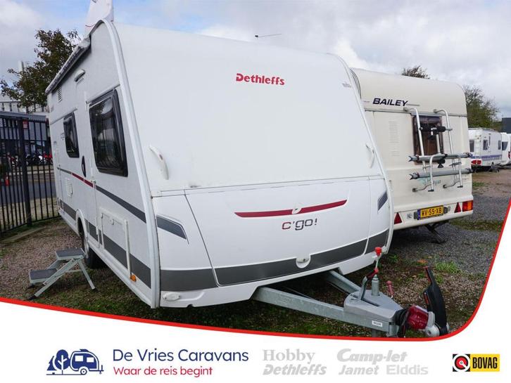 Dethleffs C'Go 495 QSK Stapelbed, mover luifel, Caravans en Kamperen, Caravans, Bedrijf, tot en met 5, 1000 - 1250 kg, Treinzit