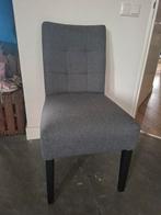 6 Grijze Stoffen Eetkamerstoelen - Gebruikt, Huis en Inrichting, Stoelen, Ophalen, Gebruikt, Vijf, Zes of meer stoelen, Modern