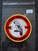 322 Squadron Embleem - Niet Praten Maar Doen, Ophalen of Verzenden, Zo goed als nieuw, Patch, Badge of Embleem