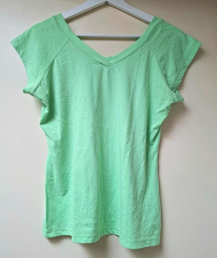 T-shirt Lien en Giel maat L, Kleding | Dames, T-shirts, Gedragen, Maat 42/44 (L), Groen, Korte mouw, Ophalen of Verzenden