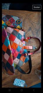 Mooie leren gekleurde tas, Kleding | Dames, Ophalen of Verzenden
