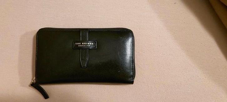 ZGAN leren portemonnee the Bridge.NP €195,-, Sieraden, Tassen en Uiterlijk, Portemonnees, Zo goed als nieuw, Zwart, Ophalen of Verzenden