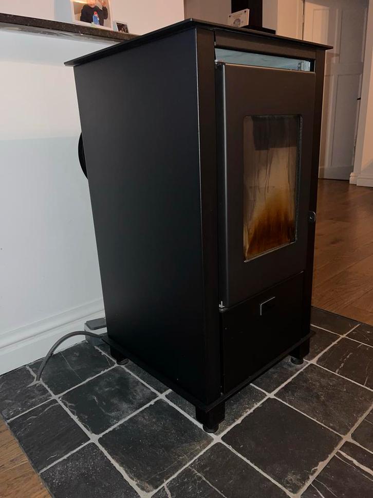 Pelletkachel, Huis en Inrichting, Kachels, Gebruikt, Vrijstaand, Pelletkachel, Hout, Ophalen