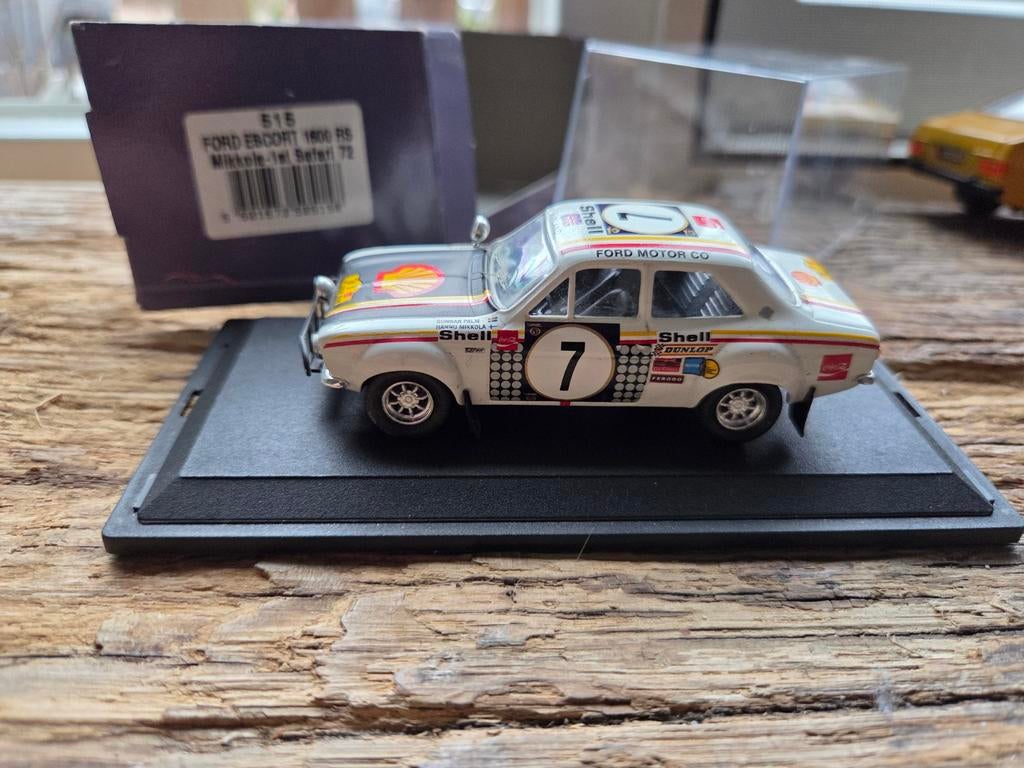 Ford Escort 1600 RS mikkola 1st safari 1972 trofee 515, Hobby en Vrije tijd, Modelauto's | 1:43, Ophalen, Zo goed als nieuw, Auto