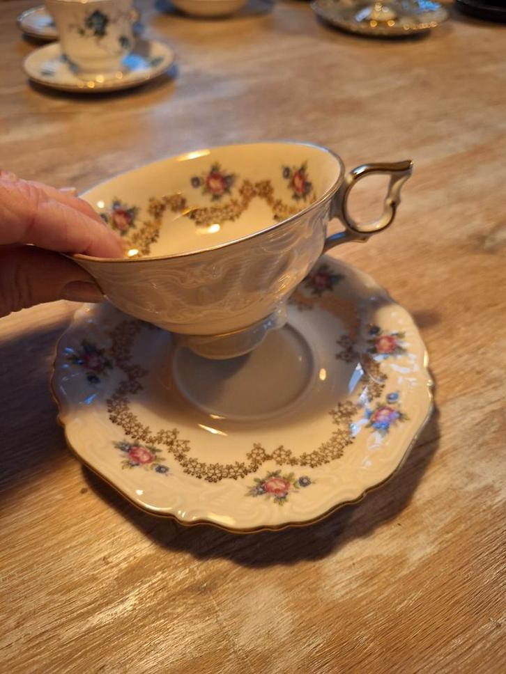 Bavaria Waldershof kop en schotel met parelmoer glans 96 (7), Antiek en Kunst, Antiek | Porselein, Ophalen of Verzenden