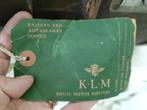 K372 VINTAGE koffer - hutkoffer met oud KLM bagagelabel, Overige materialen, Gebruikt, -, -