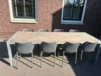Steigerhouten tuintafel met stalen frame - 270cm, Ophalen, Gebruikt, Rechthoekig, Hout