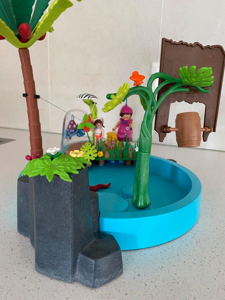 Playmobil Family Fun leuk zwembad met watersplash (2x), Kinderen en Baby's, Speelgoed | Playmobil, Gebruikt, Complete set, Ophalen of Verzenden