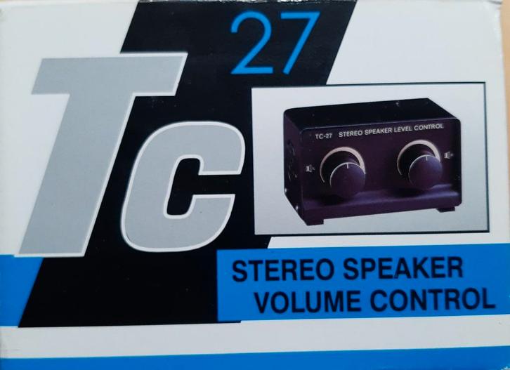 TC-27 Stereo Loudspeaker Volume Control, Audio, Tv en Foto, Luidsprekers, Nieuw, Front, Rear of Stereo speakers, 120 watt of meer