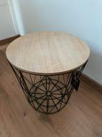 Gusta bijzettafel /dekenmand, Huis en Inrichting, Tafels | Bijzettafels, Ophalen, Minder dan 55 cm, Gebruikt, Rond