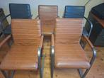 Set van 5 industriële stoelen, Ophalen, Bruin, Metaal, Vijf, Zes of meer stoelen