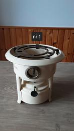 EMAILLE BEIGE 1 PITS PETROLEUMSTEL MERK HALLER, Antiek en Kunst, Ophalen of Verzenden