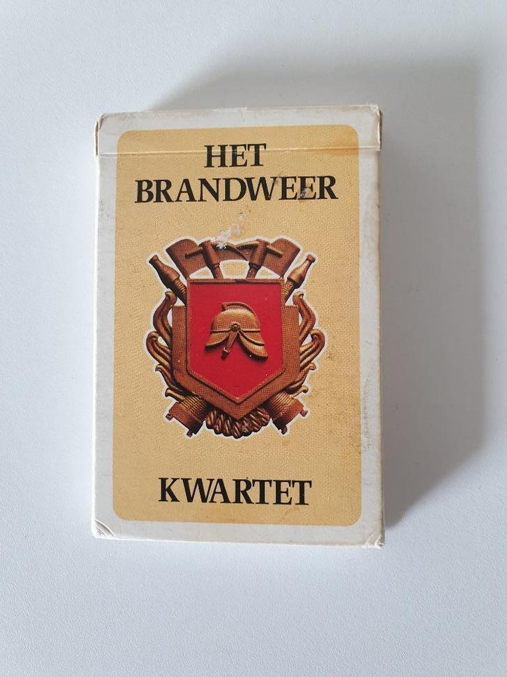 Vintage - Kwartetspel - Het Brandweer Kwartet - Hartog, Verzamelen, Speelkaarten, Jokers en Kwartetten, Gebruikt, Kwartet(ten)