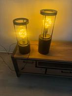 2 lampen zwart, Huis en Inrichting, Lampen | Tafellampen, Ophalen of Verzenden, Zo goed als nieuw, Minder dan 50 cm