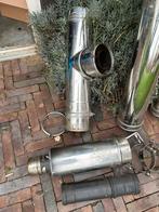 Dubbelwandige rookkanaal 80/130mm voor pelletkachel, Ophalen, Gebruikt, Kachel, Minder dan 60 cm