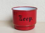 Vintage rode emaille zeep beker, Ophalen of Verzenden, Huis en Inrichting