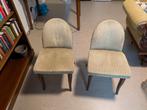 Antieke Stoeltjes met Houten Onderstel, Huis en Inrichting, Stoelen, Ophalen, Gebruikt, Bruin, Twee