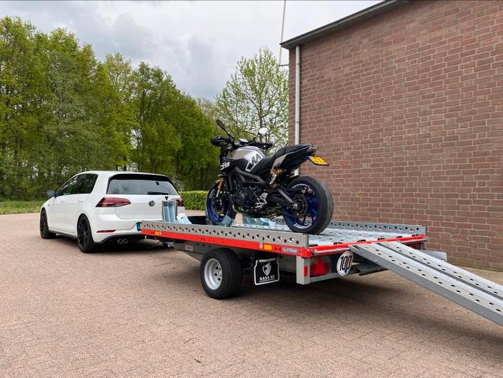 Motor trailer / motor aanhanger te huur Noord-Brabant, Diensten en Vakmensen, Verhuur | Auto en Motor, Aanhangwagen