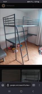 ikea svarta Hoogslaper met bureaublad, Huis en Inrichting, Ophalen, Gebruikt, Eenpersoons, 200 cm