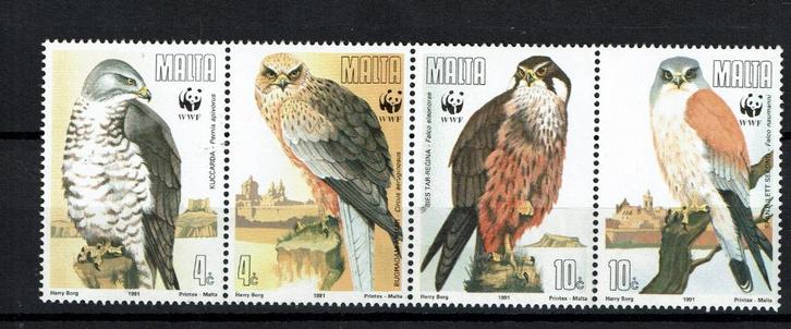 malta 1991 pf wwf serie roofvogels birds of prey vogels, Postzegels en Munten, Postzegels | Thematische zegels, Postfris, Dier of Natuur