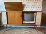 Retro meubel uit jaren 50/60 met radio, tv en bandspeler, Huis en Inrichting, Kasten | Dressoirs, Ophalen, Gebruikt, 150 tot 200 cm
