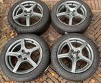 Winterbanden 16 inch met alu velgen – Dunlop 195/55R16, Ophalen, Gebruikt, 16 inch, Banden en Velgen
