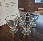 Vintage IJscoupes - Set van 4, Huis en Inrichting, Keuken | Servies, Glas of Glazen, Gebruikt, Ophalen of Verzenden, Glas