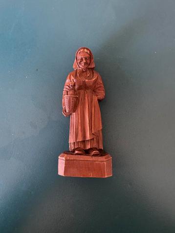 Vintage Oostenrijks Houten Beeld - Tiroler Vrouw beschikbaar voor biedingen