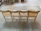 Klapstoel beuken 4 stuks, Huis en Inrichting, Stoelen, Ophalen, Zo goed als nieuw, Bruin