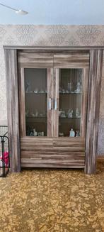 Vitrinekast met LED, 2 deuren & lade - Zeer Goed!, Huis en Inrichting, Ophalen of Verzenden