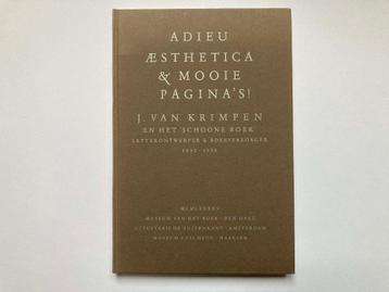 Jan van Krimpen: Adieu aesthetica & mooie pagina's! beschikbaar voor biedingen