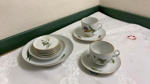 Furstenberg, kop en schotels, hapjes schaaltjes, bloemen, Antiek en Kunst, Antiek | Servies compleet, Ophalen of Verzenden