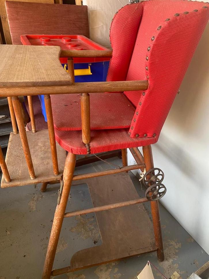 Vintage Meegroeistoel met Eetblad, Kinderen en Baby's, Kinderstoelen, Gebruikt, Meegroeistoel, Afneembaar eetblad, Ophalen