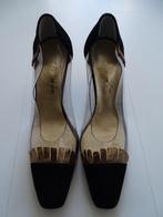 Azuree Cannes design pumps hakken zwart goud leer 35,5 35 36, Pumps, Zwart, Ophalen of Verzenden, Zo goed als nieuw