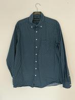 Overhemd blauw, geel, wit, maat L, Kleding | Heren, Overhemden, Ophalen of Verzenden, Zo goed als nieuw, Blauw, Halswijdte 41/42 (L)