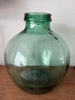 Brocante groene fles/vaas viresa, Gebruikt, Ophalen of Verzenden, Glas, Minder dan 50 cm