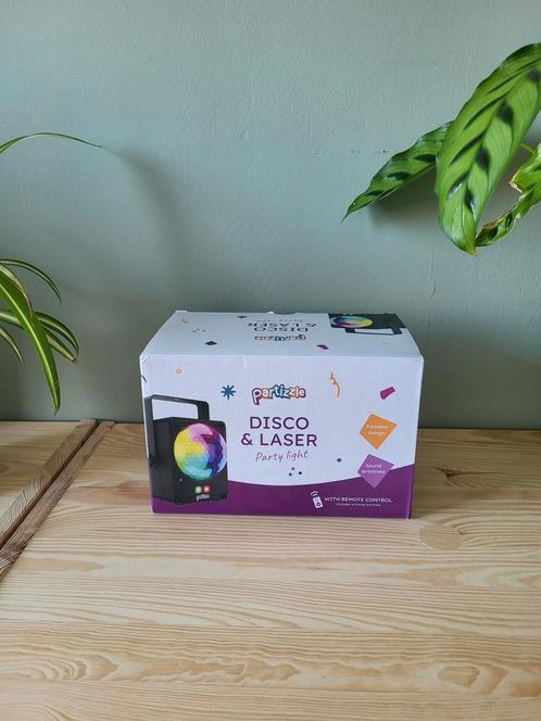 Partizzle Disco & Laser Lamp - ZGAN, Muziek en Instrumenten, Licht en Laser, Nieuw, Discobol, Geluidgestuurd, Kleur, Stroboscoopeffect