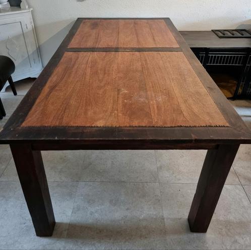 Prachtige zeer ruime houten eettafel 220x110!, Huis en Inrichting, Tafels | Eettafels, Gebruikt, 100 tot 150 cm, 200 cm of meer