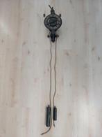 Eenvoudige wandklok, hang klok, hout, Antiek en Kunst, Antiek | Klokken, Ophalen of Verzenden